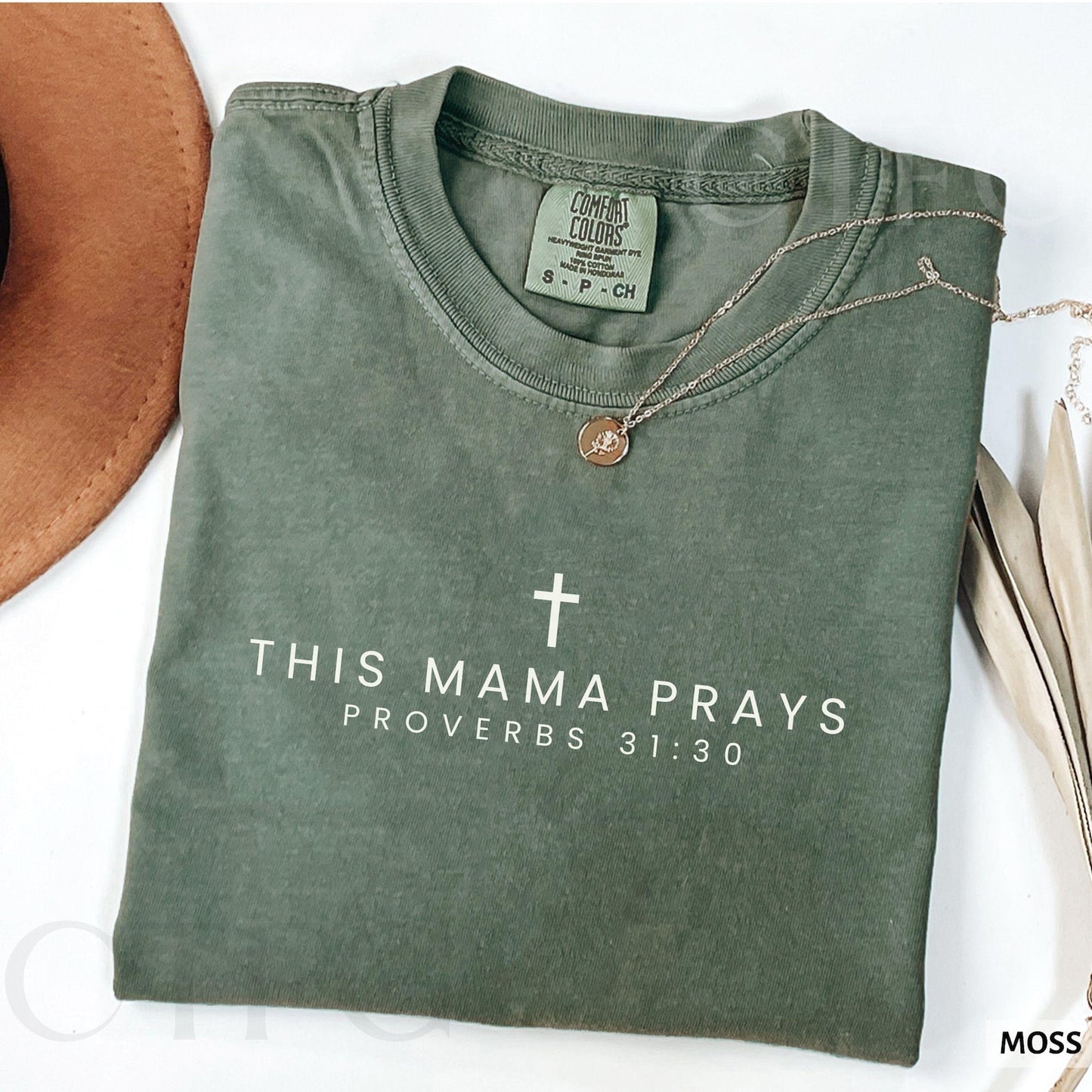 This Mama Prays Comfort Colors Christian Mom Shirt