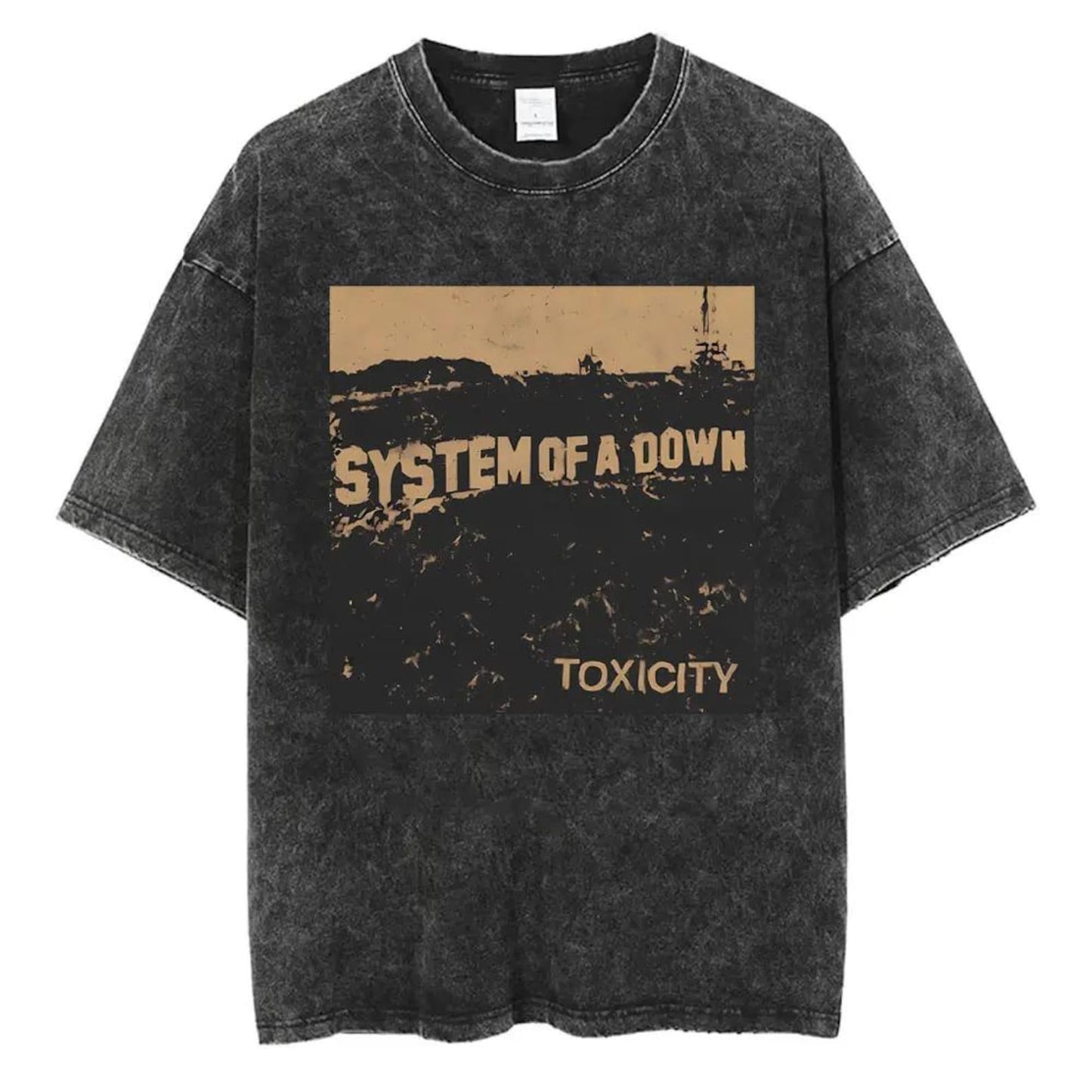 System of A Down 'Toxicity' Acid Wash Tee