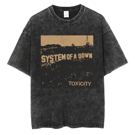 System of A Down 'Toxicity' Acid Wash Tee