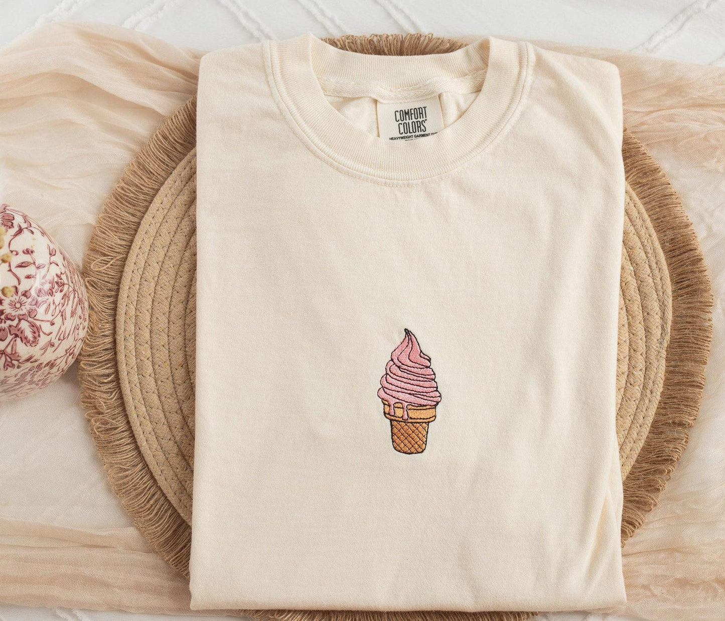 Embroidered Ice Cream Tee