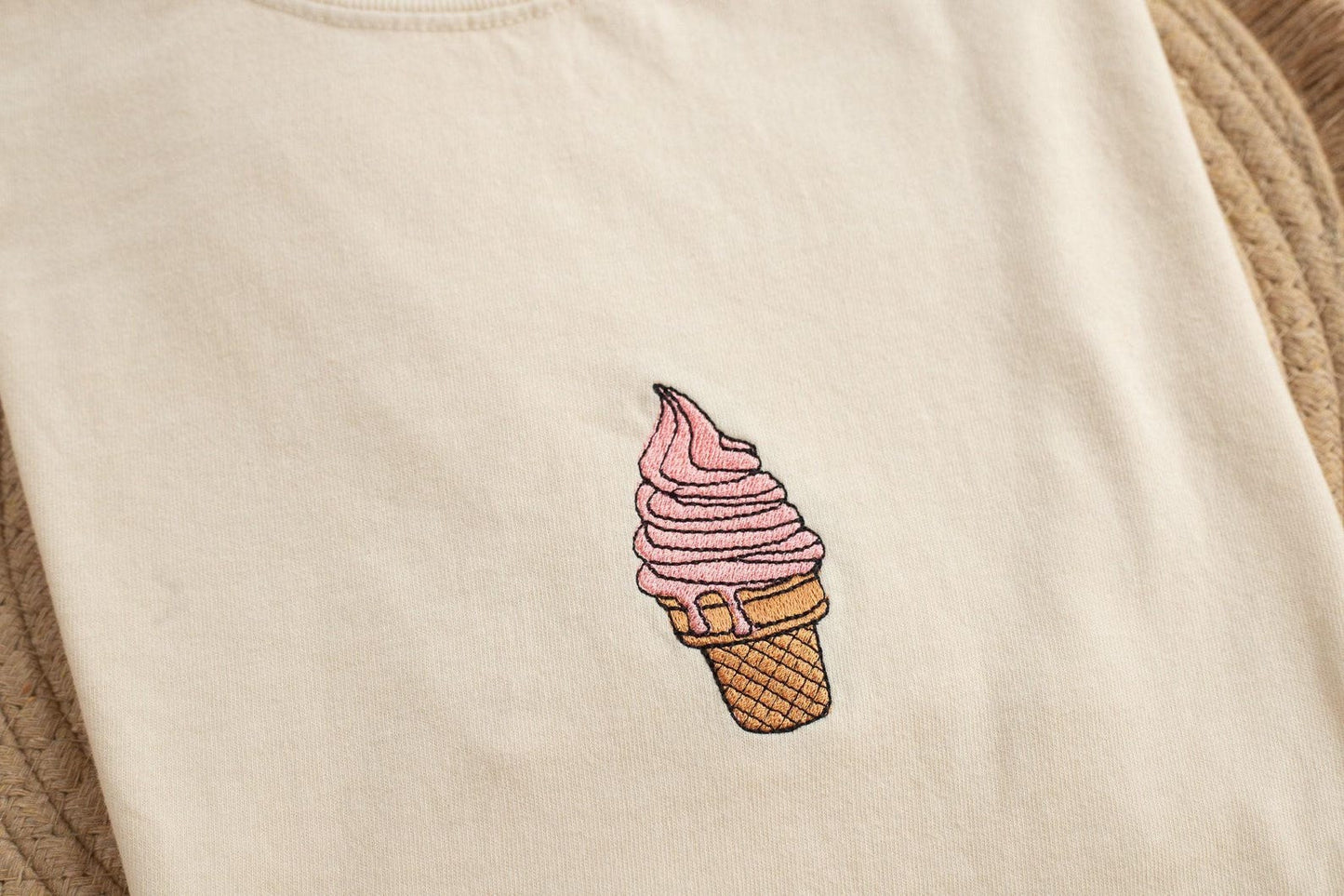 Embroidered Ice Cream Tee