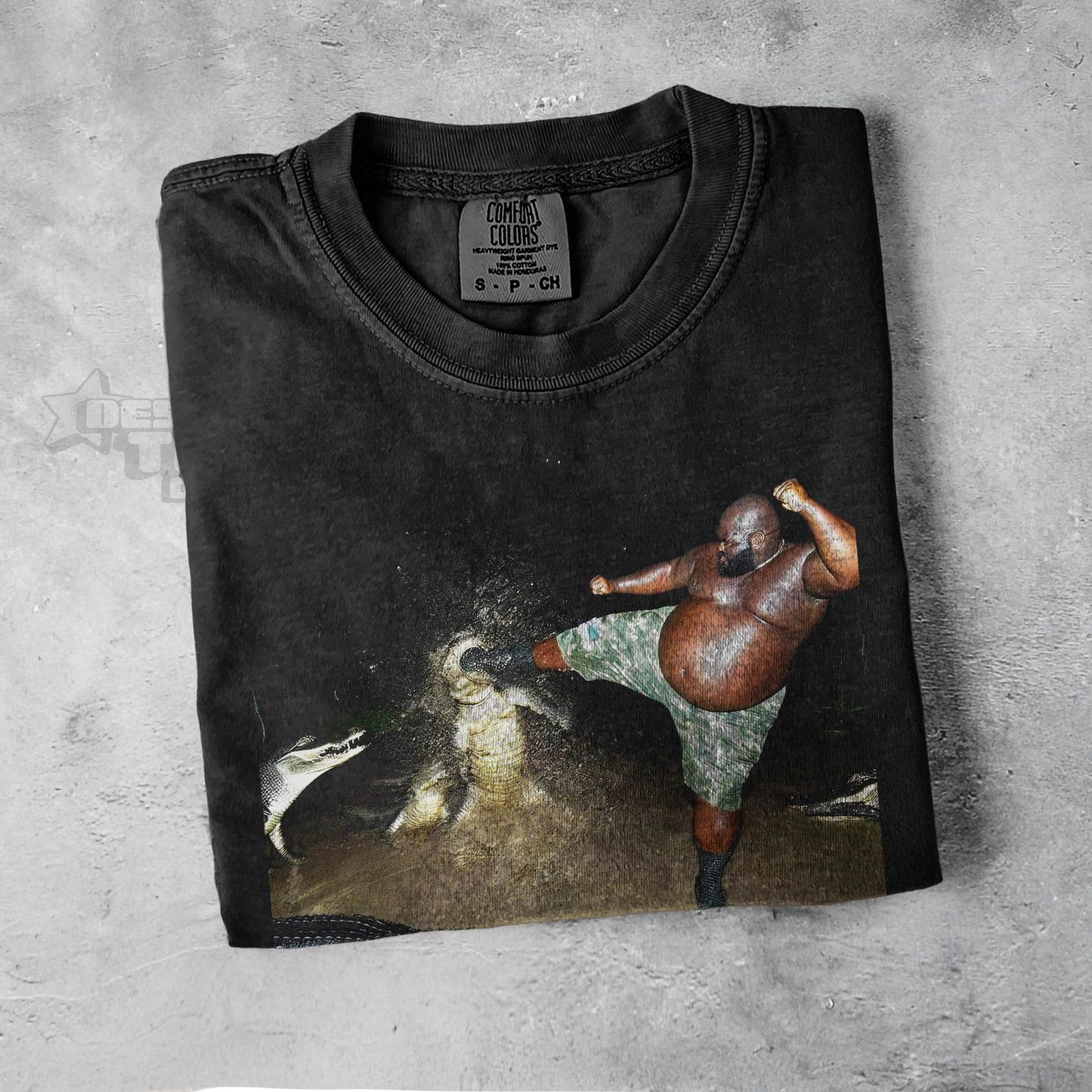 Guy Kicking Crocodile Tshirt