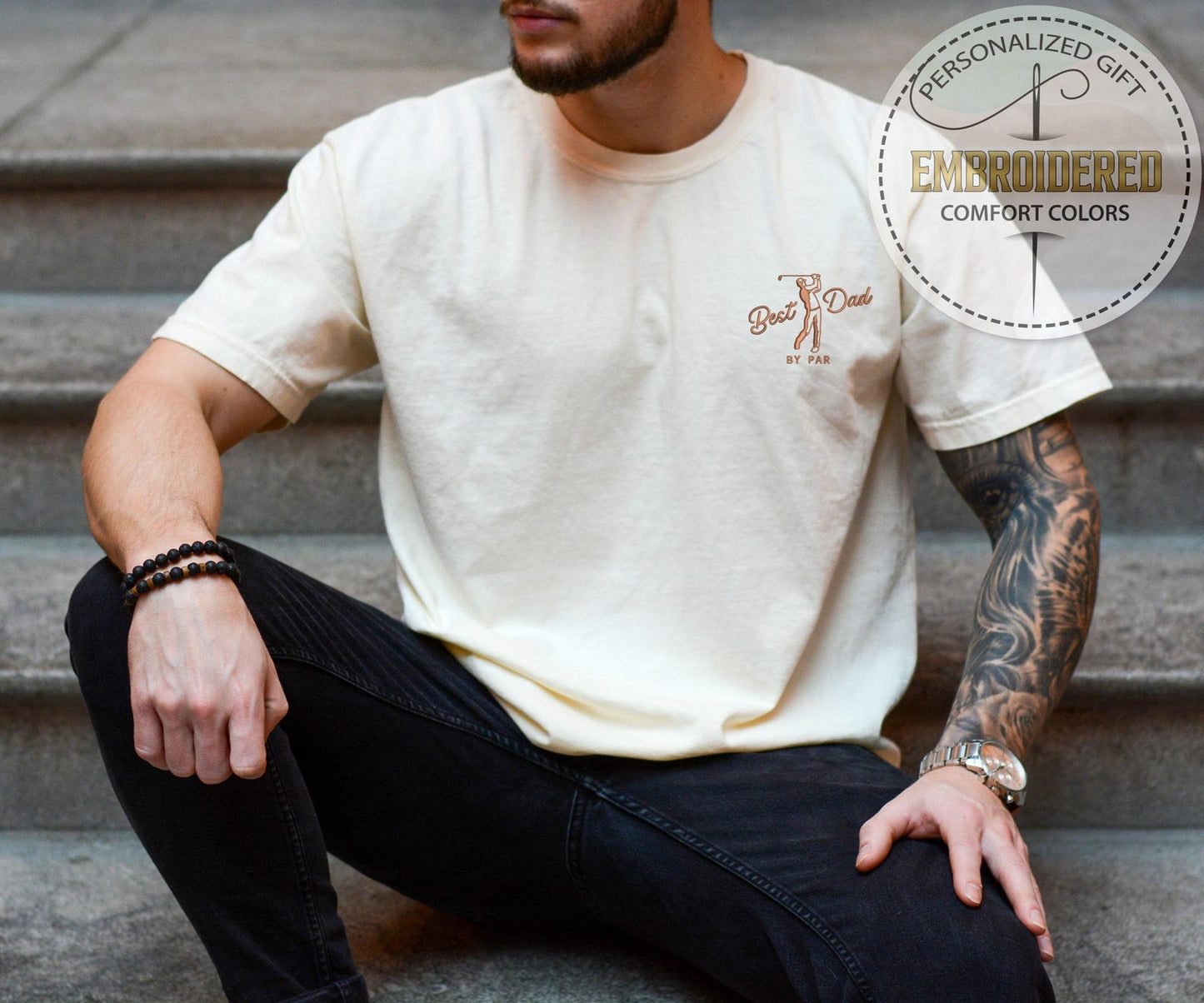 Embroidery Best Dad By Par Shirt