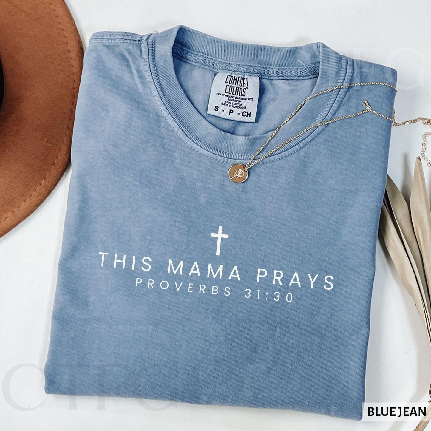 This Mama Prays Comfort Colors Christian Mom Shirt