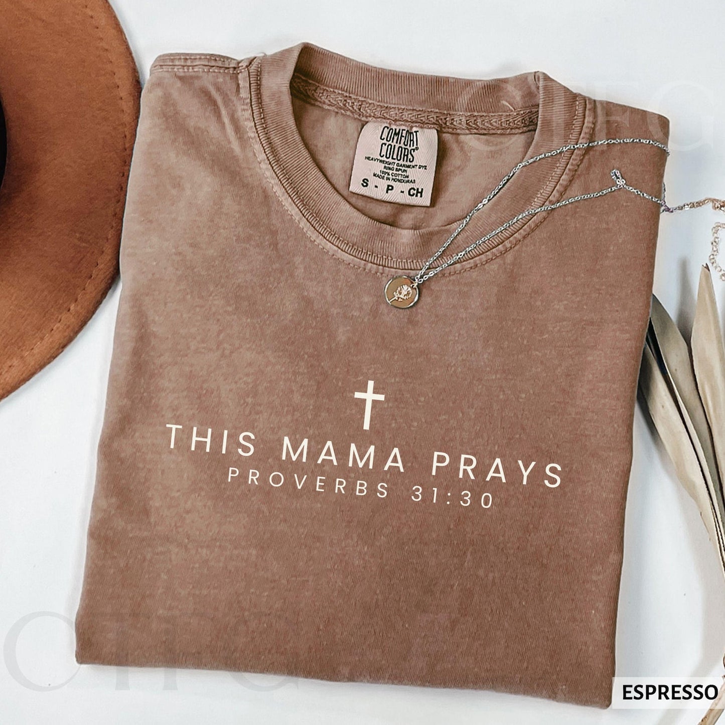 This Mama Prays Comfort Colors Christian Mom Shirt