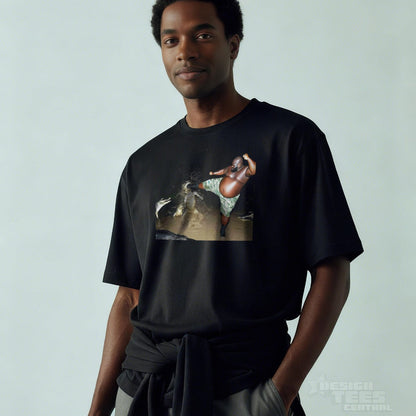 Guy Kicking Crocodile Tshirt