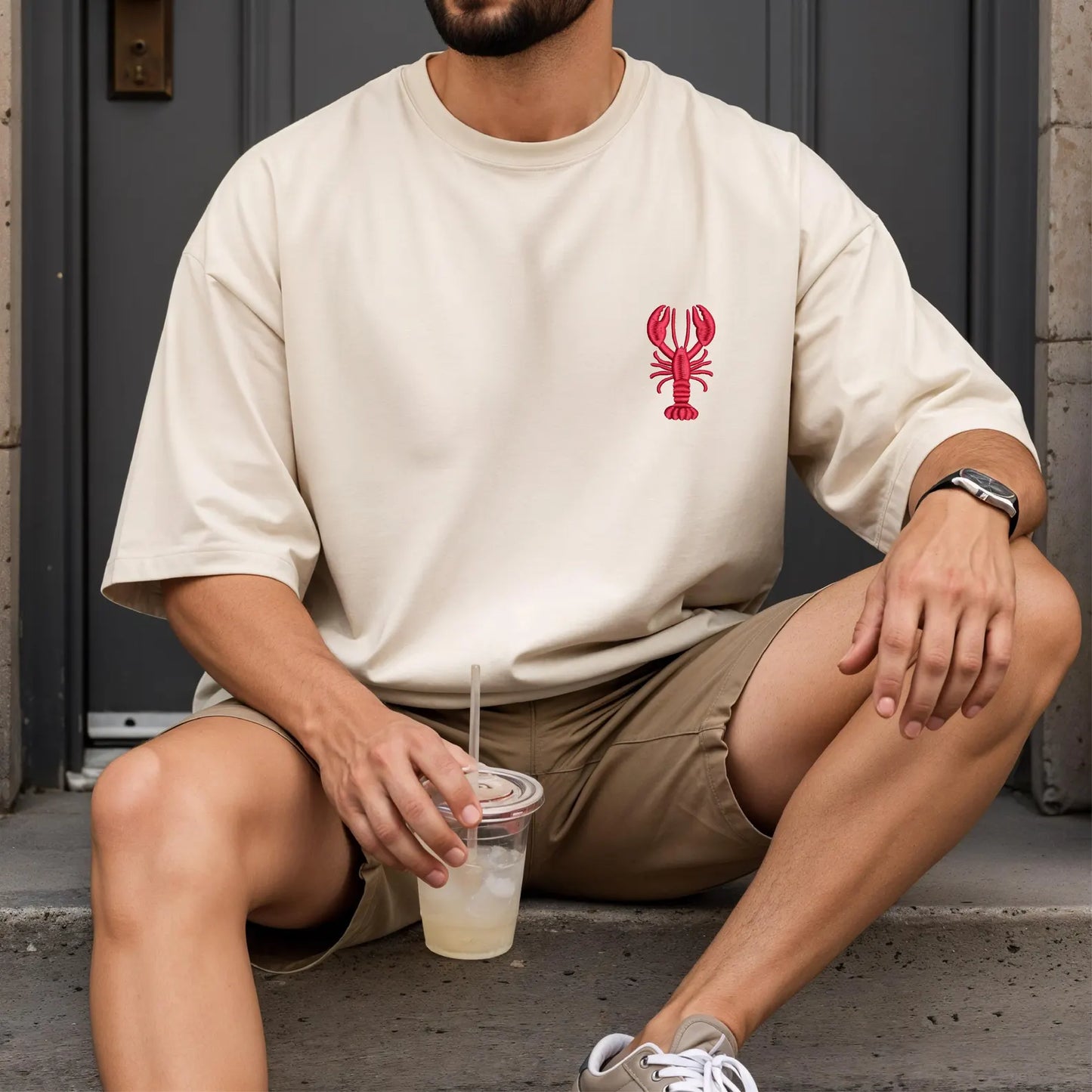Lobster Embroidery Comfort Colors Shirt