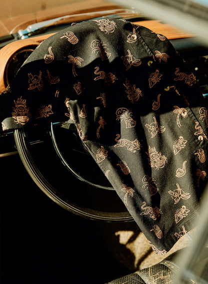 Spicy Noods Fun Mens & Womens Tropical Button-Up Top