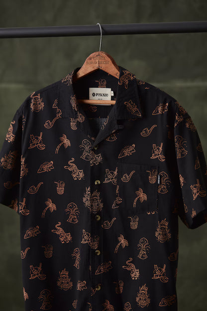 Spicy Noods Fun Mens & Womens Tropical Button-Up Top