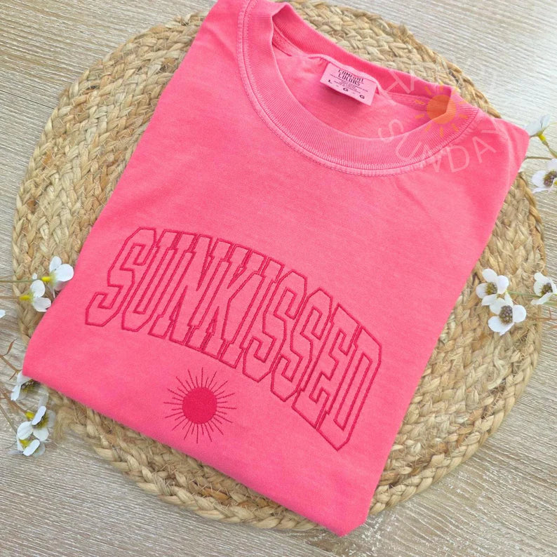 Sunkissed Embroidered Comfort Colors Shirt
